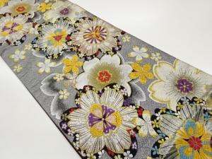 桜模様織出し袋帯